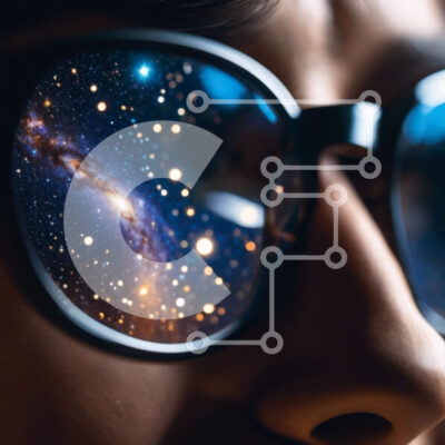 Intra Συλλεκτικό Ξύλινο Παζλ Plywood 4mm - Άτομο με τα γυαλιά Galaxy Reflection Σε Ξύλινο Κουτί - Διαστάσεις Puzzle: 10x10 cm – 25 κομμάτια - Image 1