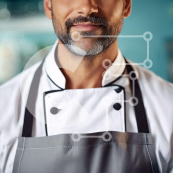 Intra Συλλεκτικό Ξύλινο Παζλ Plywood 4mm - Χαμογελαστός σεφ στην κουζίνα Σε Ξύλινο Κουτί - Διαστάσεις Puzzle: 10x10 cm – 25 κομμάτια - Image 1