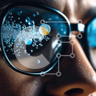 Intra Συλλεκτικό Ξύλινο Παζλ Plywood  4mm - Άτομο με προβλήματα όρασης και φυσαλίδες στα γυαλιά Σε Ξύλινο Κουτί - Διαστάσεις Puzzle: 10x10 cm – 25 κομμάτια - Image 1