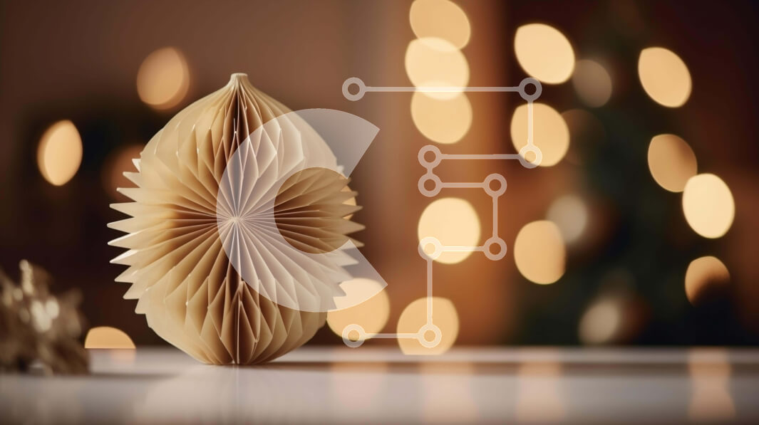 Intra Συλλεκτικό Ξύλινο Παζλ Plywood  4mm - Στολίδι από χαρτί με φόντο Bokeh Σε Ξύλινο Κουτί - Διαστάσεις: 10x10 cm – 25 κομμάτια