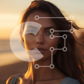 Intra Συλλεκτικό Ξύλινο Παζλ Plywood  4mm - Γυναικεία σιλουέτα στο ηλιοβασίλεμα στην παραλία Σε Ξύλινο Κουτί - Διαστάσεις Puzzle: 10x10 cm – 25 κομμάτια - Image 1