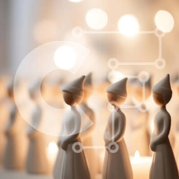 Intra Συλλεκτικό Ξύλινο Παζλ Plywood  4mm - Ομάδα ειδωλίων με κεριά Σε Ξύλινο Κουτί - Διαστάσεις Puzzle: 10x10 cm – 25 κομμάτια - Image 1