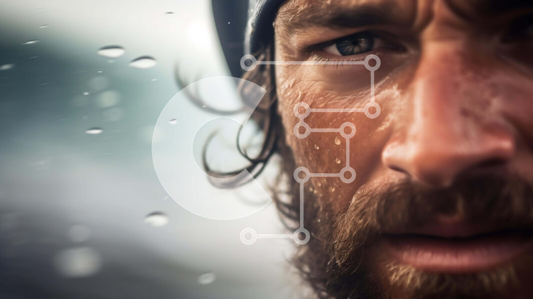 Intra Συλλεκτικό Ξύλινο Παζλ Plywood  4mm - Γενειοφόρος άνδρας που στέκεται στη βροχή Σε Ξύλινο Κουτί - Διαστάσεις Puzzle: 10x10 cm – 25 κομμάτια