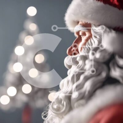 Intra Συλλεκτικό Ξύλινο Παζλ Plywood  4mm - Ειδώλιο Άγιου Βασίλη με τα φώτα Σε Ξύλινο Κουτί - Διαστάσεις: 10x10 cm – 25 κομμάτια - Image 1