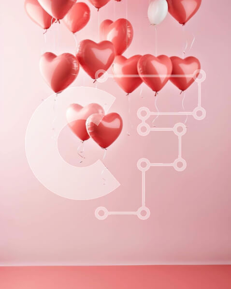 Intra Συλλεκτικό Ξύλινο Παζλ Plywood  4mm - Κομψά και ρομαντικά μπαλόνια με κόκκινη καρδιά Σε Ξύλινο Κουτί - Διαστάσεις: 10x10 cm – 25 κομμάτια