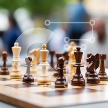 Intra Συλλεκτικό Ξύλινο Παζλ Plywood  4mm - Σκακιέρα με ξύλινα κομμάτια και ανθρώπους Σε Ξύλινο Κουτί - Διαστάσεις Puzzle: 10x10 cm – 25 κομμάτια - Image 1