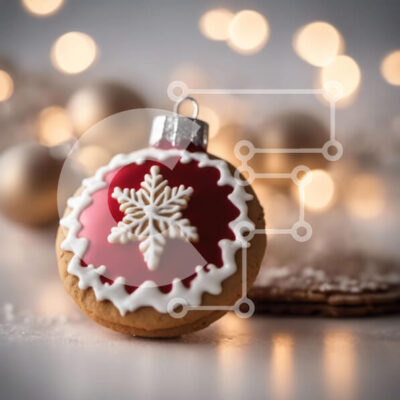 Intra Συλλεκτικό Ξύλινο Παζλ Plywood  4mm - Στολίδι νιφάδα χιονιού και χριστουγεννιάτικες διακοσμήσεις Σε Ξύλινο Κουτί - Διαστάσεις: 10x10 cm – 25 κομμάτια - Image 1