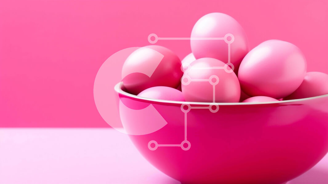 Intra Συλλεκτικό Ξύλινο Παζλ Plywood  4mm - Ροζ Πασχαλινά αυγά σε μπολ για ειδικές περιστάσεις Σε Ξύλινο Κουτί - Διαστάσεις: 10x10 cm – 25 κομμάτια