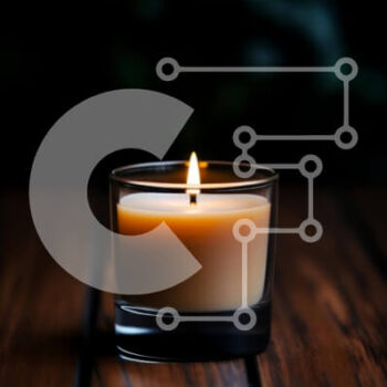 Intra Συλλεκτικό Ξύλινο Παζλ Plywood  4mm - Μονό αναμμένο κερί σε ημιτελές ξύλινο τραπέζι Σε Ξύλινο Κουτί - Διαστάσεις Puzzle: 10x10 cm – 25 κομμάτια - Image 1