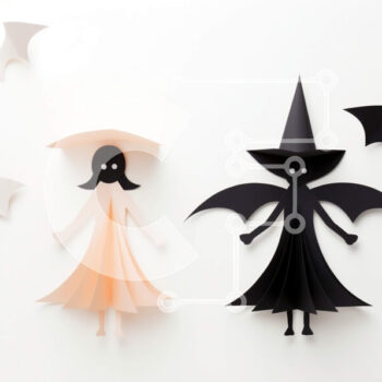 Intra Συλλεκτικό Ξύλινο Παζλ Plywood  4mm - Χάρτινες κούκλες αποκριών σε άσπρο φόντο Σε Ξύλινο Κουτί - Διαστάσεις Puzzle: 10x10 cm – 25 κομμάτια - Image 1