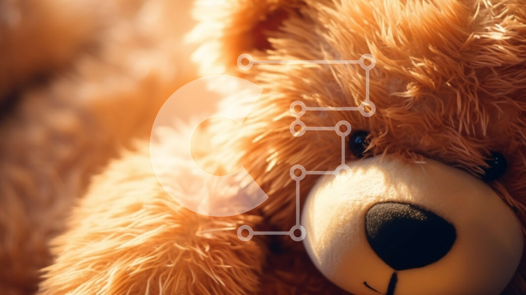 Intra Συλλεκτικό Ξύλινο Παζλ Plywood  4mm - Κοντινό πλάνο ενός καφέ αρκουδάκι Σε Ξύλινο Κουτί - Διαστάσεις: 10x10 cm – 25 κομμάτια