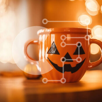 Intra Συλλεκτικό Ξύλινο Παζλ Plywood  4mm - Διακόσμηση κούπας κολοκύθας αποκριών Σε Ξύλινο Κουτί - Διαστάσεις Puzzle: 10x10 cm – 25 κομμάτια - Image 1