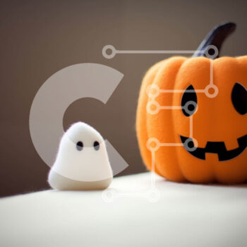 Intra Συλλεκτικό Ξύλινο Παζλ Plywood  4mm - Διακόσμηση αποκριών με κολοκύθα και φάντασμα Σε Ξύλινο Κουτί - Διαστάσεις Puzzle: 10x10 cm – 25 κομμάτια - Image 1