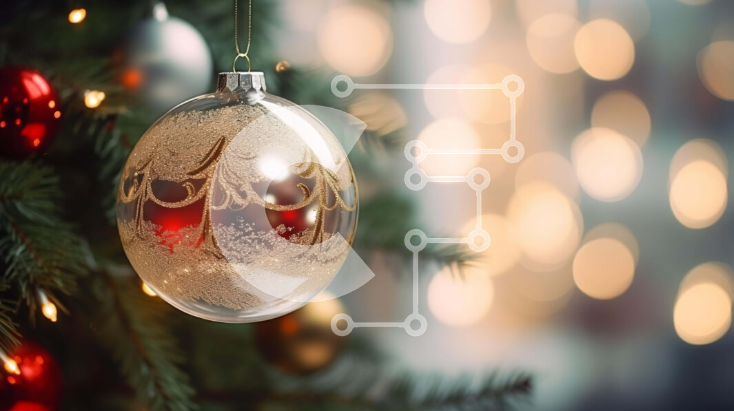 Intra Συλλεκτικό Ξύλινο Παζλ Plywood  4mm - Κρεμαστό στολίδι Χριστουγεννιάτικου Δέντρου με Κόκκινα και Πράσινα Φώτα Σε Ξύλινο Κουτί - Διαστάσεις: 10x10 cm – 25 κομμάτια