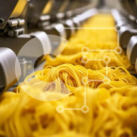 Intra Συλλεκτικό Ξύλινο Παζλ Plywood 4mm - Διαδικασία παραγωγής ζυμαρικών σε μεταφορική ταινία Σε Ξύλινο Κουτί - Διαστάσεις Puzzle: 10x10 cm – 25 κομμάτια - Image 1