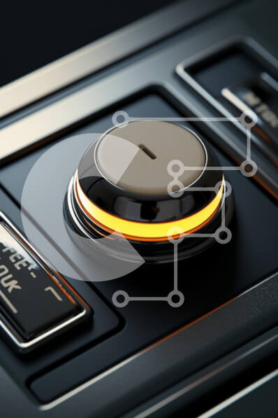 Intra Συλλεκτικό Ξύλινο Παζλ Plywood  4mm - Κυκλικό κουμπί στο ταμπλό αυτοκινήτου Σε Ξύλινο Κουτί - Διαστάσεις: 10x10 cm – 25 κομμάτια