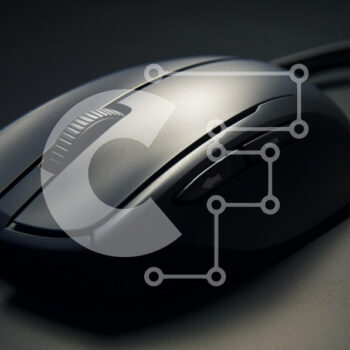 Intra Συλλεκτικό Ξύλινο Παζλ Plywood  4mm - Μαύρο ποντίκι υπολογιστή σε σκοτεινή επιφάνεια Σε Ξύλινο Κουτί - Διαστάσεις Puzzle: 10x10 cm – 25 κομμάτια - Image 1