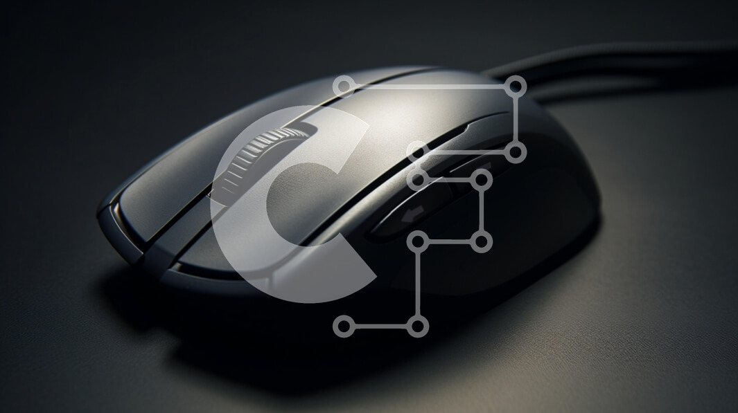 Intra Συλλεκτικό Ξύλινο Παζλ Plywood  4mm - Μαύρο ποντίκι υπολογιστή σε σκοτεινή επιφάνεια Σε Ξύλινο Κουτί - Διαστάσεις Puzzle: 10x10 cm – 25 κομμάτια