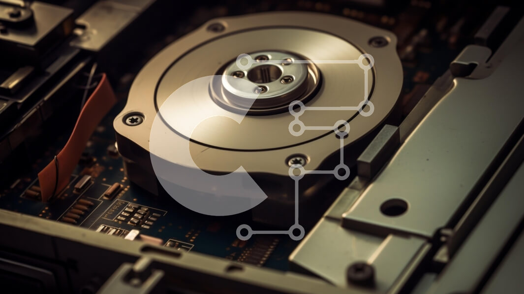 Intra Συλλεκτικό Ξύλινο Παζλ Plywood  4mm - Σκληρός Δίσκος σε Ηλεκτρονικό Εξάρτημα Σε Ξύλινο Κουτί - Διαστάσεις Puzzle: 10x10 cm – 25 κομμάτια