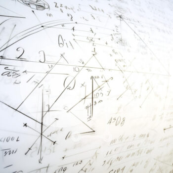 Intra Συλλεκτικό Ξύλινο Παζλ Plywood  4mm - Μαθηματικοί τύποι σε λευκό πίνακα Σε Ξύλινο Κουτί - Διαστάσεις Puzzle: 10x10 cm – 25 κομμάτια - Image 1