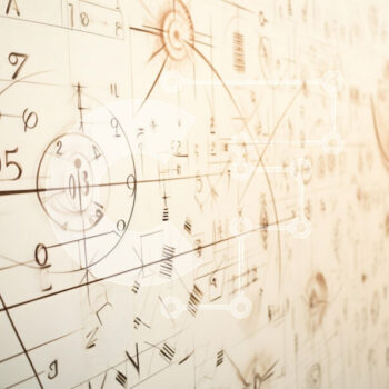 Intra Συλλεκτικό Ξύλινο Παζλ Plywood  4mm - Μαθηματικοί τύποι και ρολόγια σε λευκό πίνακα Σε Ξύλινο Κουτί - Διαστάσεις Puzzle: 10x10 cm – 25 κομμάτια - Image 1