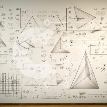 Intra Συλλεκτικό Ξύλινο Παζλ Plywood  4mm - Μαθηματικοί τύποι και τρίγωνα σε λευκό πίνακα Σε Ξύλινο Κουτί - Διαστάσεις Puzzle: 10x10 cm – 25 κομμάτια - Image 1