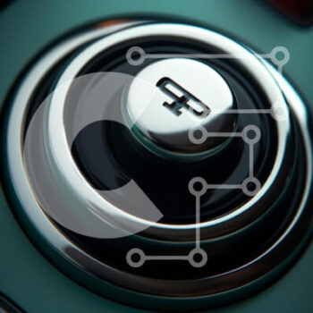 Intra Συλλεκτικό Ξύλινο Παζλ Plywood  4mm - Κουμπί ηλεκτρονικού ελέγχου οχήματος Σε Ξύλινο Κουτί - Διαστάσεις Puzzle: 10x10 cm – 25 κομμάτια - Image 1