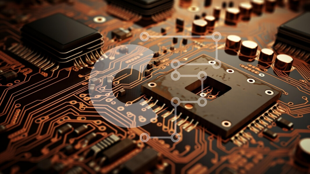 Intra Συλλεκτικό Ξύλινο Παζλ Plywood  4mm - Κοντινή όψη του πίνακα ηλεκτρονικών κυκλωμάτων Σε Ξύλινο Κουτί - Διαστάσεις Puzzle: 10x10 cm – 25 κομμάτια