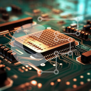 Intra Συλλεκτικό Ξύλινο Παζλ Plywood  4mm - Κοντινό πλάνο εξαρτημάτων πλακέτας ηλεκτρονικών κυκλωμάτων Σε Ξύλινο Κουτί - Διαστάσεις Puzzle: 10x10 cm – 25 κομμάτια - Image 1