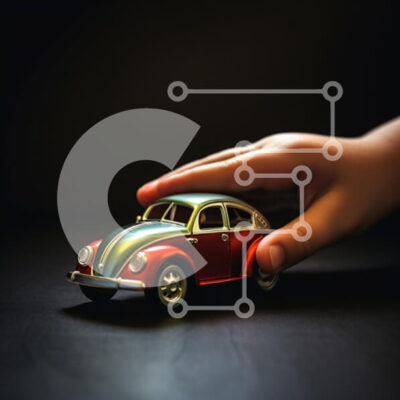 Intra Συλλεκτικό Ξύλινο Παζλ Plywood 4mm - Μικρό αυτοκίνητο παιχνιδιών που κρατιέται στο χέρι Σε Ξύλινο Κουτί - Διαστάσεις: 10x10 cm – 25 κομμάτια - Image 1