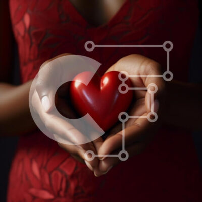 Intra Συλλεκτικό Ξύλινο Παζλ Plywood  4mm - Γυναίκα που κρατά την κόκκινη καρδιά Σε Ξύλινο Κουτί - Διαστάσεις Puzzle: 10x10 cm – 25 κομμάτια - Image 1