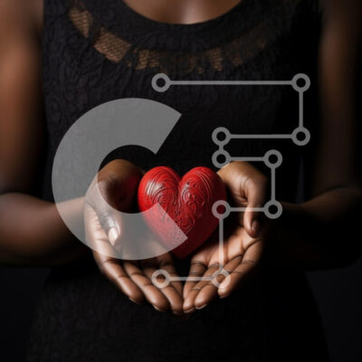 Intra Συλλεκτικό Ξύλινο Παζλ Plywood 4mm - Γυναίκα που κρατά την κόκκινη καρδιά τη νύχτα Σε Ξύλινο Κουτί - Διαστάσεις Puzzle: 10x10 cm – 25 κομμάτια - Image 1