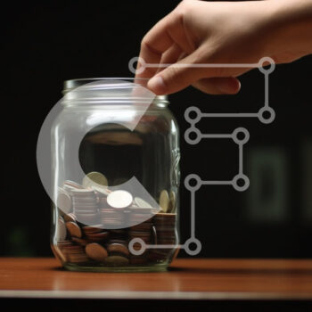 Intra Συλλεκτικό Ξύλινο Παζλ Plywood  4mm - Πρόσωπο που προσθέτει νομίσματα σε γυάλινο βάζο Σε Ξύλινο Κουτί - Διαστάσεις Puzzle: 10x10 cm – 25 κομμάτια - Image 1