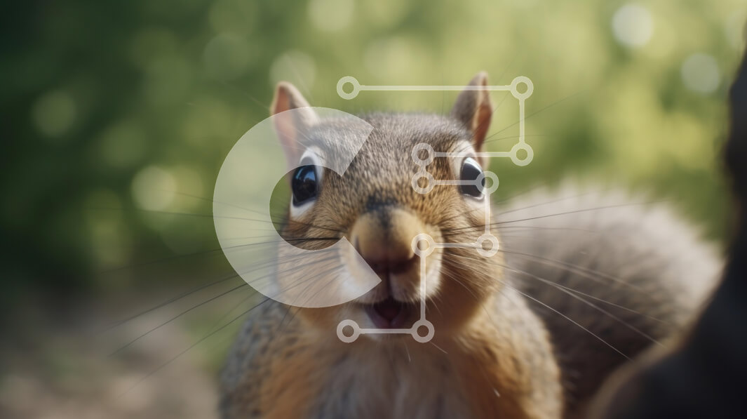 Intra Συλλεκτικό Ξύλινο Παζλ Plywood  4mm - Περίεργος σκίουρος στη φύση Σε Ξύλινο Κουτί - Διαστάσεις: 10x10 cm – 25 κομμάτια