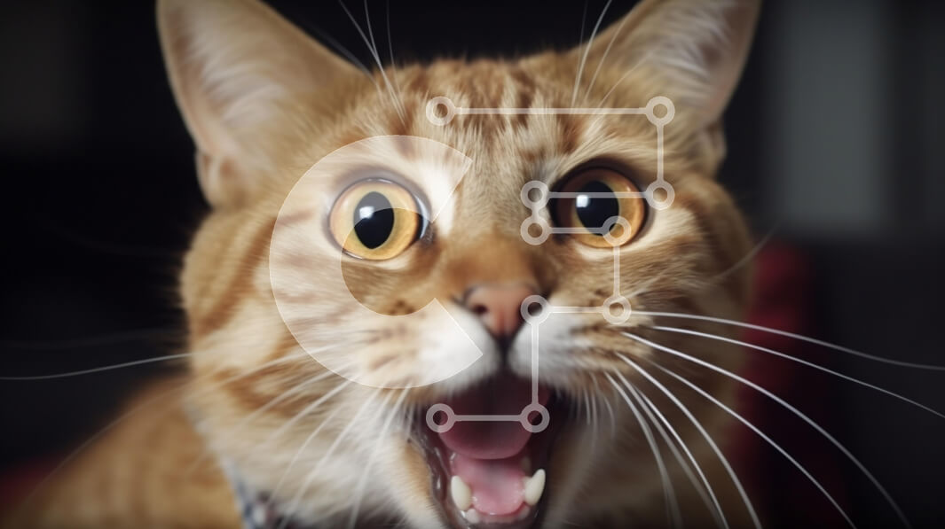 Intra Συλλεκτικό Ξύλινο Παζλ Plywood  4mm - Πορτοκαλί γάτα με ανοιχτό στόμα και ορθάνοιχτα μάτια Σε Ξύλινο Κουτί - Διαστάσεις: 10x10 cm – 25 κομμάτια