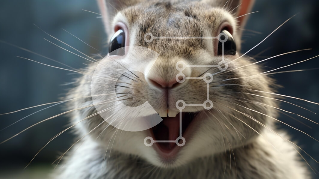 Intra Συλλεκτικό Ξύλινο Παζλ Plywood  4mm - Χαρούμενο και περίεργο κουνέλι Σε Ξύλινο Κουτί - Διαστάσεις: 10x10 cm – 25 κομμάτια