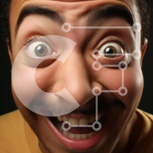 Intra Συλλεκτικό Ξύλινο Παζλ Plywood  4mm - Άνδρας με χακί σορτς με χαρούμενη έκφραση Σε Ξύλινο Κουτί - Διαστάσεις Puzzle: 10x10 cm – 25 κομμάτια