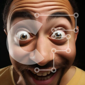 Intra Συλλεκτικό Ξύλινο Παζλ Plywood  4mm - Άνδρας που χαμογελά και κάνει αστείες γκριμάτσες Σε Ξύλινο Κουτί - Διαστάσεις Puzzle: 10x10 cm – 25 κομμάτια