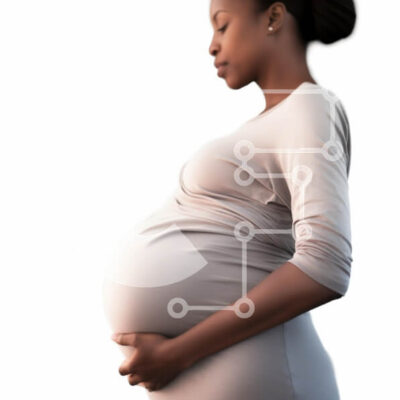 Intra Συλλεκτικό Ξύλινο Παζλ Plywood  4mm - Έγκυος γυναίκα με τα χέρια στο στομάχι Σε Ξύλινο Κουτί - Διαστάσεις Puzzle: 10x10 cm – 25 κομμάτια - Image 1