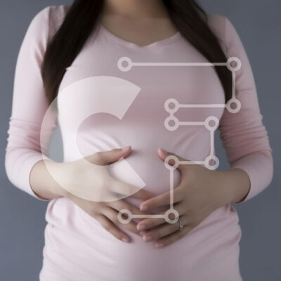 Intra Συλλεκτικό Ξύλινο Παζλ Plywood  4mm - Έγκυος γυναίκα με τα χέρια στο στομάχι Σε Ξύλινο Κουτί - Διαστάσεις Puzzle: 10x10 cm – 25 κομμάτια - Image 1