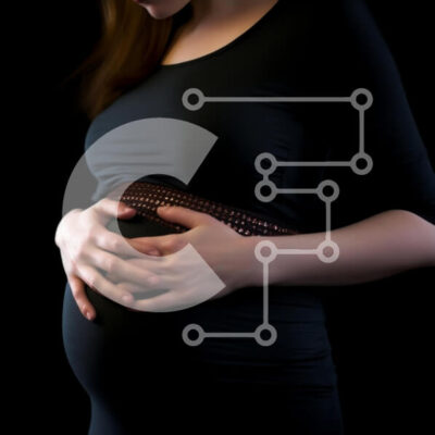 Intra Συλλεκτικό Ξύλινο Παζλ Plywood  4mm - Έγκυος γυναίκα με τα χέρια στο στομάχι Σε Ξύλινο Κουτί - Διαστάσεις Puzzle: 10x10 cm – 25 κομμάτια - Image 1