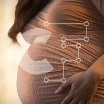 Intra Συλλεκτικό Ξύλινο Παζλ Plywood  4mm - Έγκυος γυναίκα με τα χέρια στο στομάχι Σε Ξύλινο Κουτί - Διαστάσεις Puzzle: 10x10 cm – 25 κομμάτια - Image 1