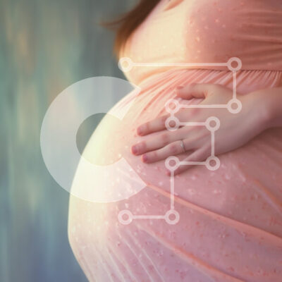 Intra Συλλεκτικό Ξύλινο Παζλ Plywood  4mm - Έγκυος γυναίκα με τα χέρια στο στομάχι Σε Ξύλινο Κουτί - Διαστάσεις Puzzle: 10x10 cm – 25 κομμάτια - Image 1