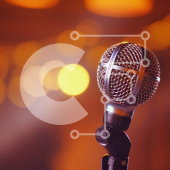 Intra Συλλεκτικό Ξύλινο Παζλ Plywood  4mm - Μικρόφωνο σε πορτοκαλί φόντο Σε Ξύλινο Κουτί - Διαστάσεις Puzzle: 10x10 cm – 25 κομμάτια - Image 1