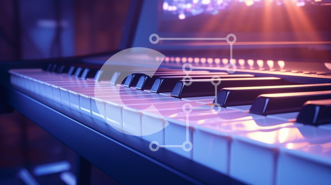 Intra Συλλεκτικό Ξύλινο Παζλ Plywood  4mm - Κοντινό πλάνο Όρθιο πιάνο με φωτεινά φώτα Σε Ξύλινο Κουτί - Διαστάσεις Puzzle: 10x10 cm – 25 κομμάτια