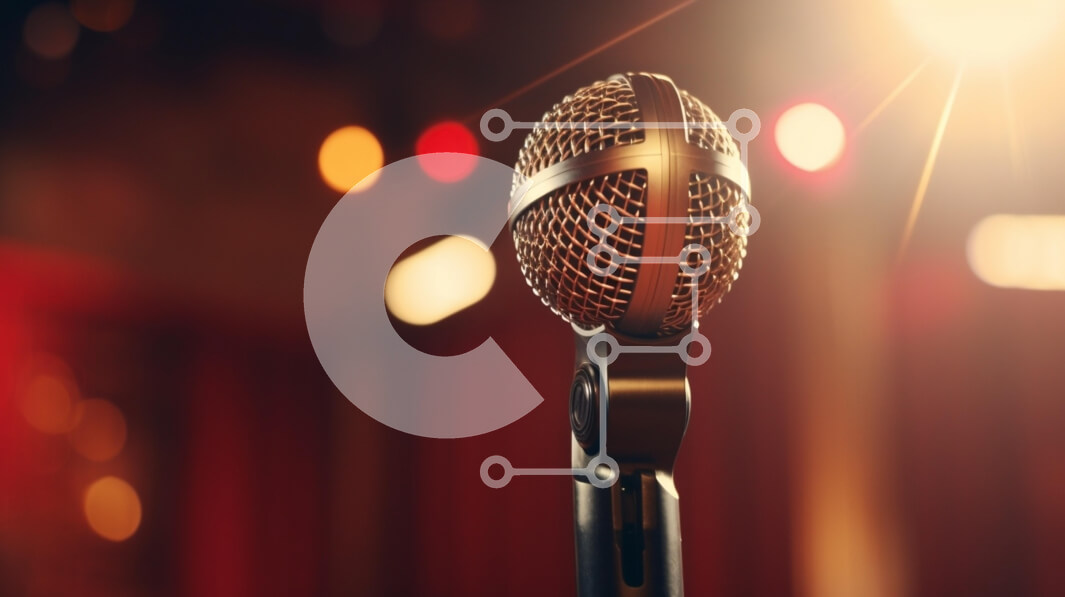 Intra Συλλεκτικό Ξύλινο Παζλ Plywood  4mm - Μικρόφωνο στη Φωτιζόμενη Σκηνή Σε Ξύλινο Κουτί - Διαστάσεις Puzzle: 10x10 cm – 25 κομμάτια