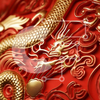 Intra Συλλεκτικό Ξύλινο Παζλ Plywood  4mm - Έργο τέχνης Red and Gold Dragon Σε Ξύλινο Κουτί - Διαστάσεις Puzzle: 10x10 cm – 25 κομμάτια - Image 1