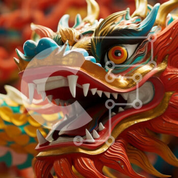 Intra Συλλεκτικό Ξύλινο Παζλ Plywood  4mm - Άγαλμα δράκου από κοντά Σε Ξύλινο Κουτί - Διαστάσεις Puzzle: 10x10 cm – 25 κομμάτια - Image 1