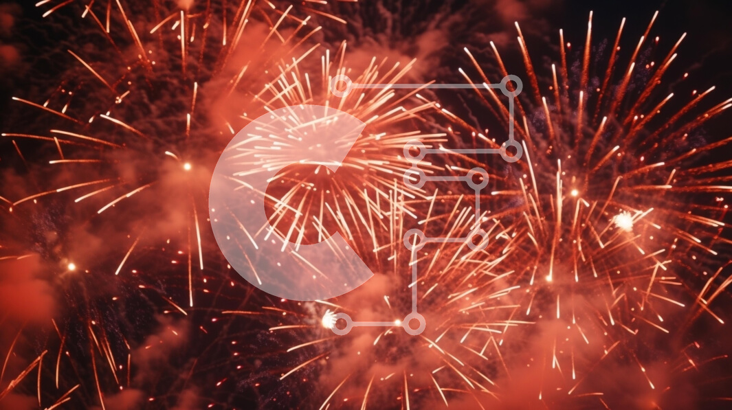 Intra Συλλεκτικό Ξύλινο Παζλ Plywood  4mm - Ζωντανή επίδειξη πυροτεχνημάτων στον νυχτερινό ουρανό Σε Ξύλινο Κουτί - Διαστάσεις Puzzle: 10x10 cm – 25 κομμάτια