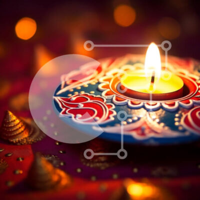 Intra Συλλεκτικό Ξύλινο Παζλ Plywood  4mm - Πολύχρωμο κερί σε διακοσμημένο τραπέζι Σε Ξύλινο Κουτί - Διαστάσεις: 10x10 cm – 25 κομμάτια - Image 1